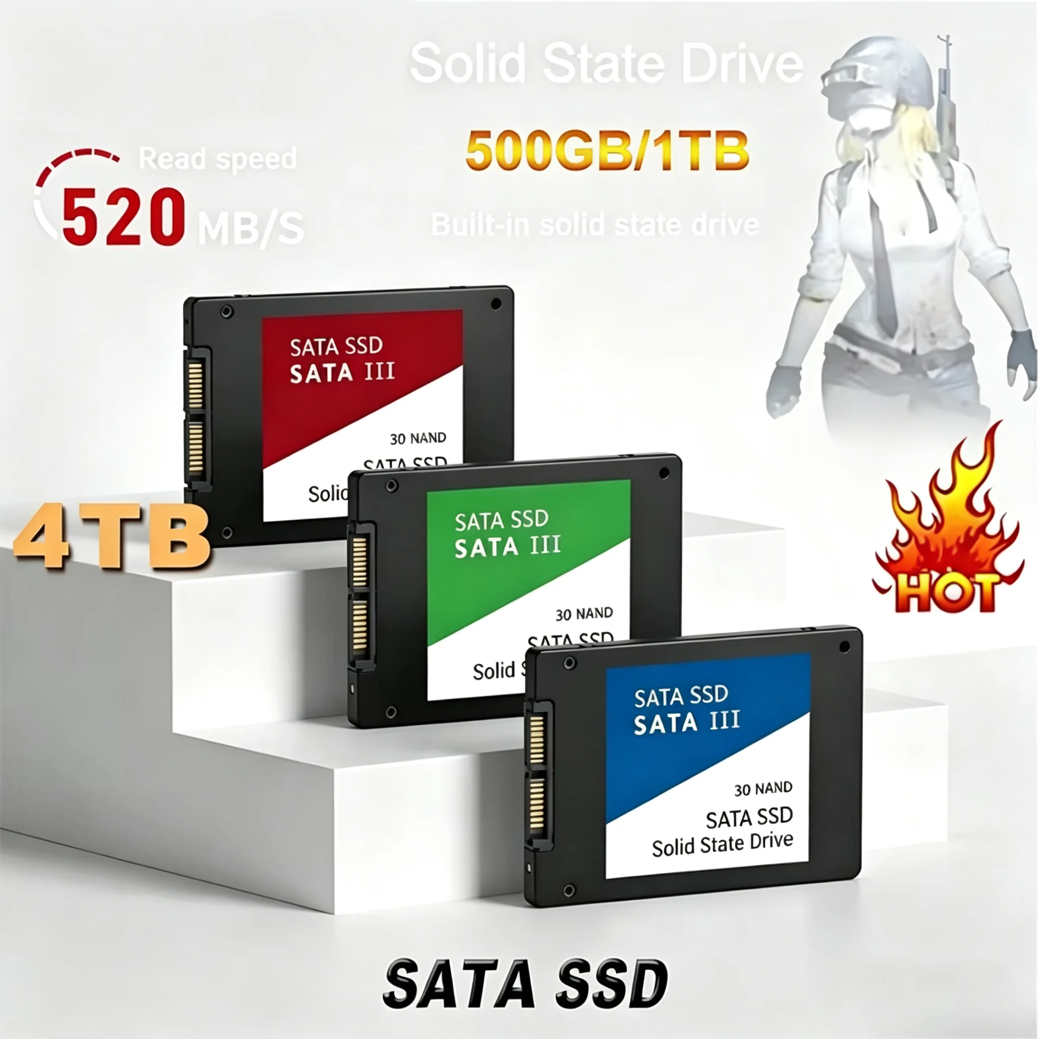 Ssd 500Gb - Yüksek Hızlı 500G 1TB 2TB 4TB