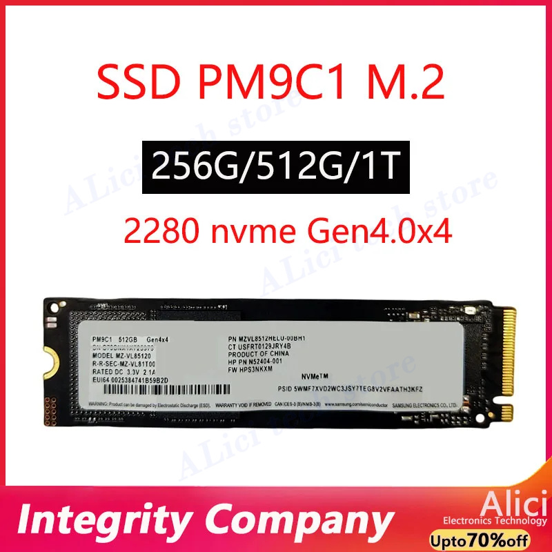 Samsung Ssd - Orijinal Uygulanabilir Samsung PM9C1 /PM9C1a 512G